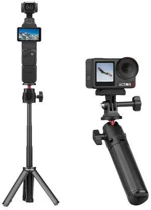 Extension Rod Tripod with 1/4inch Thread Extending Selfie Stick Rod Bar Protable Tripod Stand for Gopro/Action//Pocket