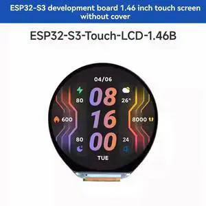 ESP32-S3 Round 1.46-Inch Colour Capacitive Touch Display Development Wireless Bluetooth 412x412 Without Cover