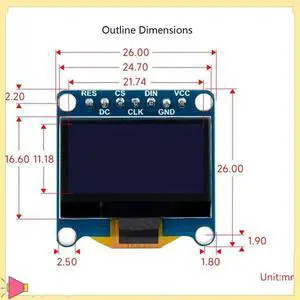 5 PCS 0.96Inch OLED Display Module SPI/I2C Communication Yellow Blue Display 128X64 Resolution For Raspberry Pi