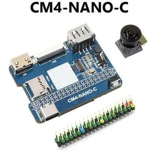 For Raspberry Pi CM4 NANO C Expansion Board 8MP 160°Cam 30fps 40PIN GPIO for Raspberry Pi Compute Module 4