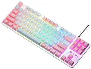 87 Key Mechanical Keyboard Green Axis Gaming Keyboard Wired Color Backlit Keyboard For PC Laptop Office Game