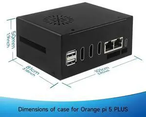 For Orange Pi 5 Plus l Case With Cooling Fan, 6 BT 5.2 Module Dual-Band Wireless Card, Antenna, Heatsink Easy Insta