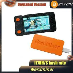 Upgraded Nerdminer Miner 117KH/S with Color Screen BTC Solo Lottery Mining Miner Mini Bitcoin BTC Miner Nerd Miner