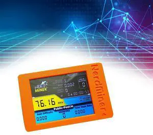 For Nerdminer 77K/S Hashrate with 2.8-Inch Screen BTC Lottery Solo Miner Bitcoin Nerd Miner for BTC Miner Orange