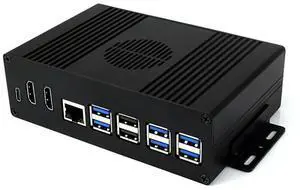Multi-Functional All-In-One Mini-Computer Kit Designed for Raspberry Pi 5, Aluminum Alloy Case for PCIe Adapter B