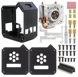 For Raspberry Pi 5 ABS Mini Tower Fan Kit JST 4 Pin Port Fan Kit with 0.96 Inch OLED Display Kit For Raspberry Pi 5 ABS Mini Tower Fan Kit JST 4 Pin Port Fan Kit with 0.96 Inch OLED Display Kit