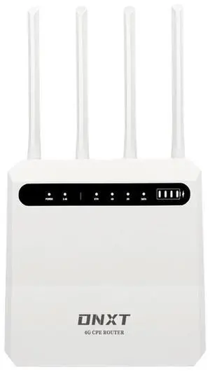 DNXT With 4G LTE CPE 5 Ports Hotspot Router Laptop Broadband Modem Sim Card With 4 Antenna EU-Plug