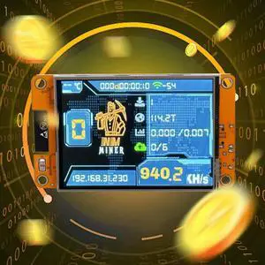 Nmminer Nerdminer V2 940KH/S Hashrate BTC Solo Lottery Miner ESP32 2.8 Inch Display Bitcoin Crypto Lottery Miner