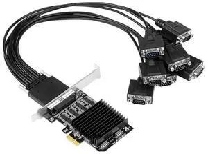 PCIE To 8-Port RS232 Expansion Card PCI-E 8-Port DB9 Serial Card 8-Chipset PCI-Express Control Card COM Card