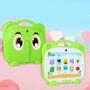 7 Inch Kids Tablet Quad Core 1+8G Dual Card Android 7.0 Tablets for Study Education Kids Gift Kids Software,Orange