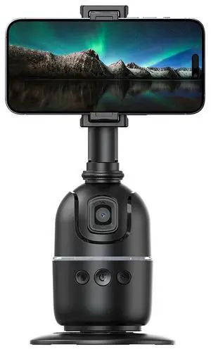 Auto Tracking Phone Holder 360° Rotation Gimbal Stabilizer No App with Remote & Gesture Control for Tiktok Live Video Recording