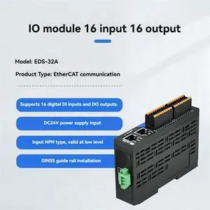 EDS-32A Series EtherCAT Remote IO Data Acquisition Module Ethernet Communication PLC Controller 16-Way