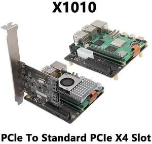 X1010 Expansion Board PCIe FFC Connector to Standard PCIe X4 Slot Expansion Board for Raspberry Pi 5 US PLUG