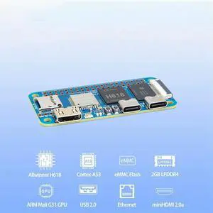 For Banana Pi BPI-M4 Zero Development Board&Case Kit 4G LPDDR4 32G EMMC H618 2.4G/5G BT4.2 Motherboard EU Plug