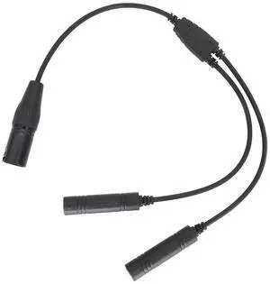 GA Dual Plugs Male To XLR Female Converter Black GA Twin Plugs To 5 Pin XLR Cable Universal for Aviation Communication