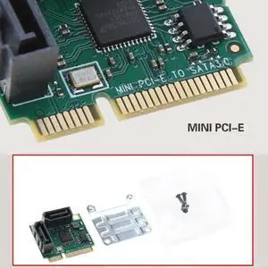 2 Ports Hard Extension Mini PCI-E to Dual Adapter Converter Card