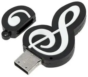 3X USB 2.0 Stick Cute Cartoon Memory Stick Music Notes USB 2.0 Memory External USB Flash Drive Memory Stick 4GB