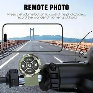 Bluetooth Media Button Remote,5 Keys Wireless Music Controller For Car Motorcycle Steering Wheel Media Controller