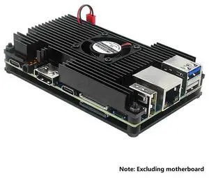 For Orange Pi 5 / 5B Aluminum Alloy Case Active & Passive l Cooling Enclouse With Fan Heat Sinks Protection