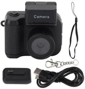 Small Digital Camera with LED Flash Light LCD Colorful Screen 180mAh Vintage 1080P Thumb Camera for Travel Life Recording