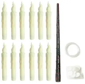 Floating Candles LED Flameless 12PCS Taper For Halloween Decorations With Magic Wand Remote Control