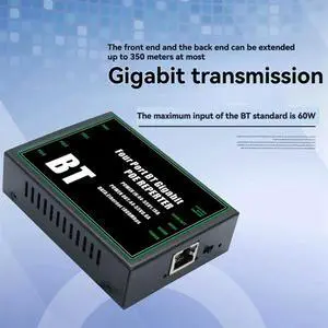IEEE802.3 BT Gigabit POE Extender 4 Port 100/1000Mbps 1 Input 4 Output POE Repeater For 48V Wireless AP Camera Wierless