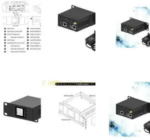 1.33in Color Display Support & Multilingual for Remote Server KVM Over PoE Video