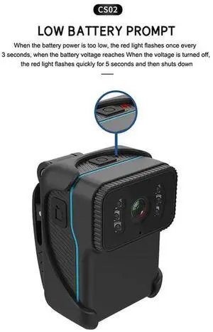 2X CS02 Back Clip Action Camera Support TF Card Night DV Loop Cam Video MP4 Camcorder Vision Recording Z9H4