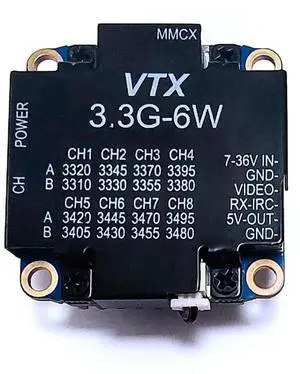 3.3G 6W VTX For FPV Long Range Racing Drone 25Mw/1000Mw/3000Mw/4000Mw/6000Mw Adjustable