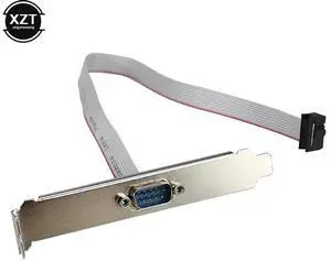 For Motherboard 9 Pin Female to RS232 DB9 Pin Com Port Ribbon Serial Cable Connector Bracket with Cable For Motherboard 9 Pin Female to RS232 DB9 Pin Com Port Ribbon Serial Cable Connector Bracket with Cable