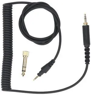 Headphone Sound Cable Long Spring Extension Sound Cable with 3.5mm Plug 6.3mm Adapter for DJ HDJ CUE1 HDJ CUE1BT HDJ X5 HDJ X7