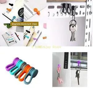 Silicone Data Cord Clip Holder Earphone Cable 5 Pack Assorted Light Colors Wire Wrap Ties