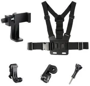 For Gopro Osmo Phone Action Camera Kit- All-In-One 5Pcs Head Strap, Chest Straps Mount Adjustable Set For Gopro Osmo Phone Action Camera Kit- All-In-One 5Pcs Head Strap, Chest Straps Mount Adjustable Set