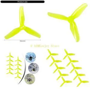 8pcs 3Inch 3-Leaf Propellers T3028 Propellers 4CW 4CCW Repair for Racing UAV High Efficiency and Stability