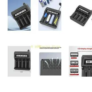 Charging Station for 3.7V 4.2V Batteries 4CH Charging Base with Real Time Monitoring System