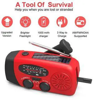 Led Flashlights Hand Crank Dynamo Powered AM/FM/NOAA Radio Emergency Rescue LED Flashlight Emergency Power Supply