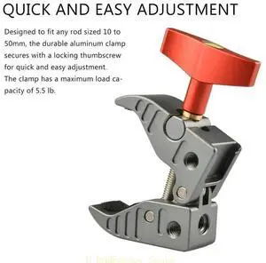 Arm Double Ball for Head Claw Clip Universal Monitor Bracket Clamp Ho