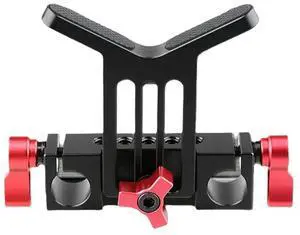 Universal Camera Lens Support With Standard 15Mm Double Rod Clamp Rail Block For DSLR Camera Rig Shoulder Support System