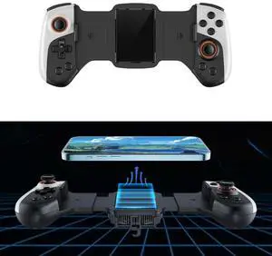 JK02 Wireless Bluetooth-compatible Gamepad for Phone PC Cooling Telescopic Game Controllers Joysticks with 2 Hall Sensor