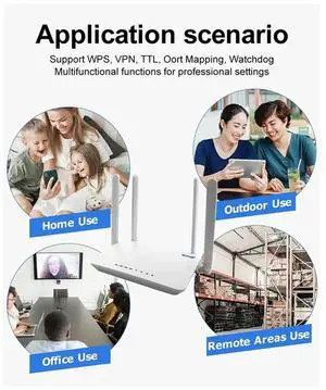 EC21 4G SIM  Router Modem  6 With SIM Card Slot 300Mbps Signal Amplifie 4G LTE  Router For 32 Device EU Plug