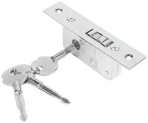 6X Invisible/Door Lock, Sliding Door Hook Lock, Alloy Lock Body, Frame Glass Door, Sturdy, Durable, Door Hardware