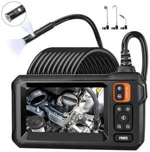 Dual Lens Industrial Endoscope,1080P Digital Borescope Inspection Camera,IP67 Waterproof 4.3" Sewer Camera