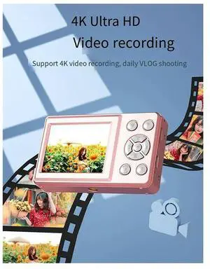 4K Ccd Digital Camera Photography Camera, Video Blog Camera, Film Camera, 4K 30FPS Mini Camera For Teenagers