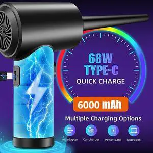 Electric Portable Air Duster Blower Handheld Cordless Compressed Air Tool For Camera And Gadget Dust Removal