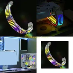8Pin GPU Cable Motherboard Extension ARGB Cable ARGB Extension Sleeved Cable Easy Installation Silicone Cable 8Pin GPU Cable Motherboard Extension ARGB Cable ARGB Extension Sleeved Cable Easy Installation Silicone Cable