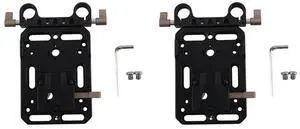 2X VR V Mount Adapter Plate Supply Splitter With 15Mm Rod Clamp With Automatic Lock Protection For DSLR Camera