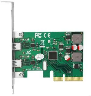 2 Port PCI-E to USB C 3.1 Expansion Card, 10Gbps Internal PCI for Express Type-C Hub Converter for Desktop PC Host Card 2 Port PCI-E to USB C 3.1 Expansion Card, 10Gbps Internal PCI for Express Type-C Hub Converter for Desktop PC Host Card