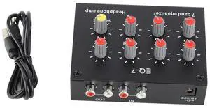 7 Band Sound Equalizer 12dB High Bass Adjustment Dual Channel Digital Equalizer Sound Equalizer