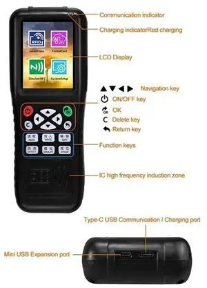 X100 RFID NFC Card Reader Writer +5XCUID Card RFID Duplicator ID IC Card Programmer Encrypted Key Copier