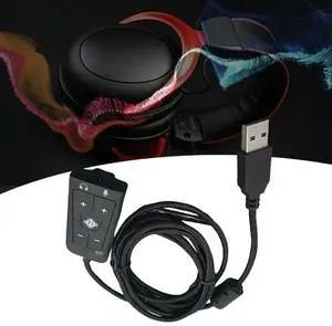 Immerse Yourself in Realistic Sound USB Adapter External Sound Card 3.5mm Headset Mics Jacks for Cloud2 7.1 Headsets